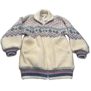 Vintage Grandma Sweater Alafoss Icewool 100% Icelandic Wool Size M Oversized